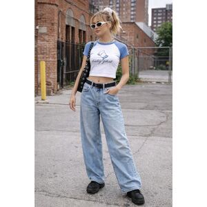 Levi's Blue Cinch Baggy Wide Leg Denim Jeans Pants   Women's Size 30